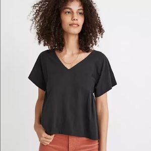 madewell cotton flutter sleeve tee